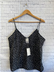 Size Medium Ladies Black Print A NEW DAY Tank Blouse