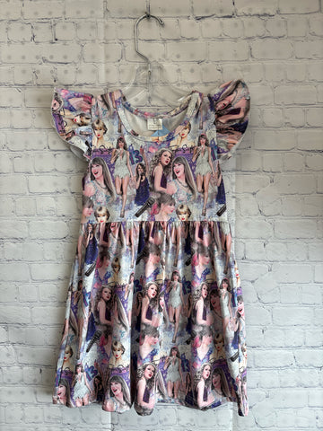 Size 3t Girl's Purple Print Dress