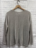 Size L/XL Ladies Brown Stripe Zenana Top