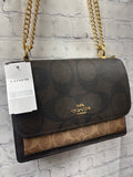 Ladies Brown Print Coach Purse
