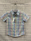 Size 4T Boy's Blue Plaid Place Shirt
