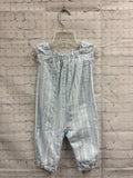 Size 6-9 Months Girl's Light Blue Stripe For all mankind Jumpsuit