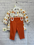 Size 3 Months Girl's White Print Pantset