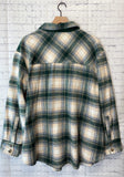 Size XL Ladies Green Plaid Jacket