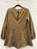 Size Ladies Brown Leopard New In Romper
