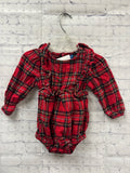 Size 12-18 Months Girl's Red Plaid Old Navy Onesie
