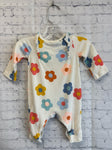 Size 0-3 Months Girl's White Floral Cat & Jack Jumpsuit