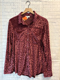 Size XL Ladies Purple Animal Print Umgee Blouse