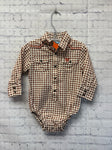 Size 18 Months Boy's Cream Print Cowboy Hardware Onesie