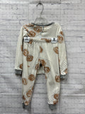 Size 4T Boy's Gray Print Burt's Bees PJ Set