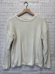 Size Medium Ladies White Orvis Sweater