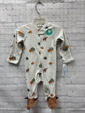 Size 0-3 Months Boy's Gray Print Carters Sleeper