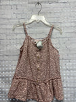 Size 10-12 Girl's Pink Animal Print Cat & Jack Tank Top