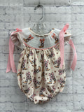 Size 3 Months Girl's Cream Print Onesie