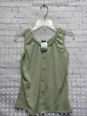 Size 10-12 Girl's Green art class Tank Top