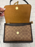 Ladies Brown Print Coach Purse