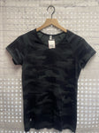 Size Medium Ladies Black Camoflage Athleta Workout Top