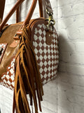 Ladies Brown Cow Purse
