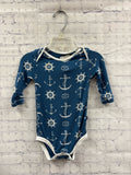Size 18-24 Months Boy's Blue Print Kic Kee Pants Onesie
