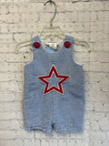Size 6-12 months Unisex Blue Romper