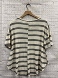 Size Small Ladies White Stripe Andree Top