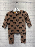 Size 18-24 Months Boy's Brown Print Little Ones Shop PJ Set