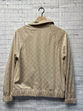 Size Small Ladies Tan Checkered Jacket
