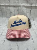Ladies Red Gingham C.C Hat
