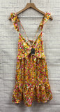 Size Large Ladies Yellow Floral Tank Dress