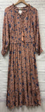 Size Large Ladies Pink Floral EASEL Dress