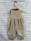 Size 3-6 months Girl's Cream Stripe Jumpsuit