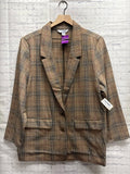 Size XL Ladies Brown Plaid Old Navy Blazer