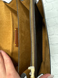 Ladies Brown Print Coach Purse