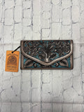 Ladies Gray Floral Wallet