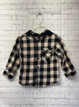 Size 2T Boy's Black Plaid art class Top