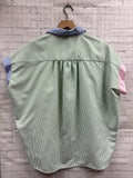 Size Large Ladies Multi-Color Stripe JODIFL Blouse