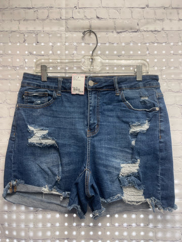 Size 1X Ladies Blue Denim Judy Blue Shorts