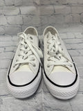 Size 6.5 Ladies White Leather Converse Tennis Shoe