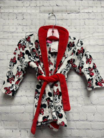 Size 3t Girl's White FUR Disney Robe