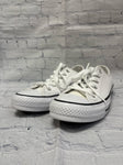 Size 6.5 Ladies White Leather Converse Tennis Shoe