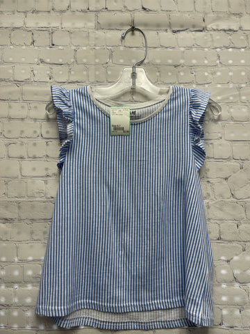 Size 6-7 Girl's Blue Stripe H & M Top