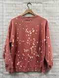 Size Large Ladies Red Acid Wash Sweatshirt
