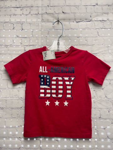 Size 3t Boy's Red Place Top