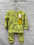 Size 6-12 months Boy's Yellow Print Baby Gap PJ Set